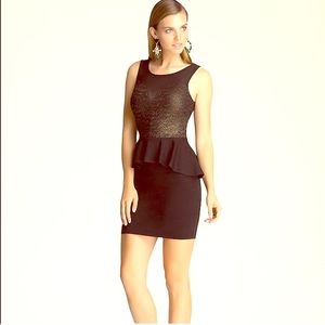 Black peplum dress